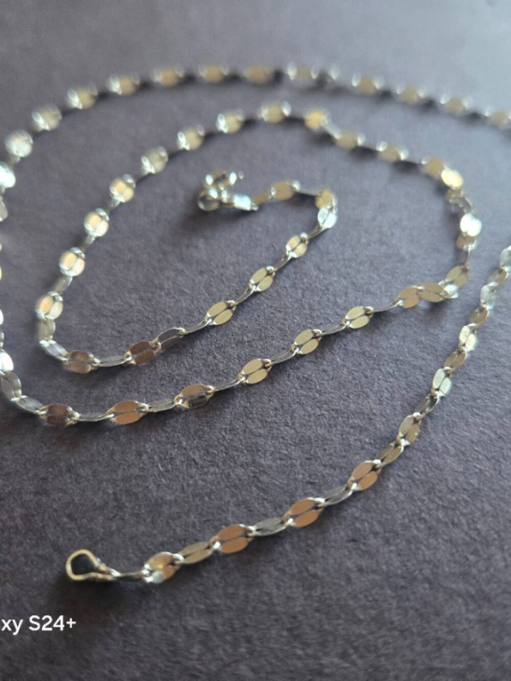 LIRM Sterling Silver Chain Necklace DAPPED FLAT - Italy